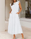 SLIM® Smocked Flutter Sleeve Tiered Midi Dress