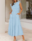 SLIM® Smocked Flutter Sleeve Tiered Midi Dress