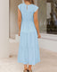 SLIM® Smocked Flutter Sleeve Tiered Midi Dress