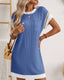 SLIM® Textured Short Sleeve Midi Dress