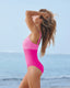 SLIM® Trendy Color Block One-Piece Swimsuit