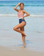 SLIM® Cross-Back Sexy Triangle Sporty Color Block One-Piece Swimsuit