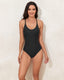 SLIM® Fashionable Cross-Back One-Piece Swimsuit