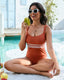SLIM® Striped Open Back One Piece Swimsuit