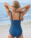 SLIM® Trendy Color Block One-Piece Swimsuit