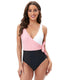 SLIM® Deep V-neck Strappy U-Back Sexy One-Piece Swimsuit