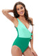 SLIM® Deep V-neck Strappy U-Back Sexy One-Piece Swimsuit