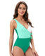 SLIM® Deep V-neck Strappy U-Back Sexy One-Piece Swimsuit