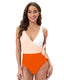 SLIM® Deep V-neck Strappy U-Back Sexy One-Piece Swimsuit