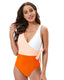 SLIM® Deep V-neck Strappy U-Back Sexy One-Piece Swimsuit