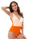 SLIM® Deep V-neck Strappy U-Back Sexy One-Piece Swimsuit