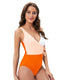 SLIM® Deep V-neck Strappy U-Back Sexy One-Piece Swimsuit