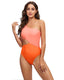 SLIM® Cutout Color Block Triangle One-Piece Swimsuit