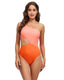 SLIM® Cutout Color Block Triangle One-Piece Swimsuit