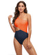 SLIM® Cutout Color Block Triangle One-Piece Swimsuit