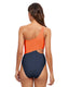 SLIM® Cutout Color Block Triangle One-Piece Swimsuit