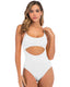 SLIM® Backless Solid Color Bikini One-Piece Swimsuit
