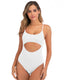 SLIM® Backless Solid Color Bikini One-Piece Swimsuit