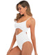 SLIM® Backless Solid Color Bikini One-Piece Swimsuit