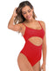 SLIM® Backless Solid Color Bikini One-Piece Swimsuit