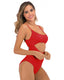 SLIM® Backless Solid Color Bikini One-Piece Swimsuit