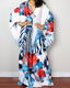 Plus Size Floral Beach Kaftan Cover Up