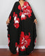 Plus Size Floral Beach Kaftan Cover Up