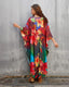 Plus Size Floral Beach Kaftan Cover Up