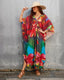 Plus Size Floral Beach Kaftan Cover Up