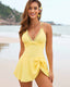 Double Strap Tie Side One-Piece Swim Dress