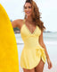 Double Strap Tie Side One-Piece Swim Dress