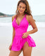 Double Strap Tie Side One-Piece Swim Dress