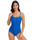 Athletic Crisscross Back One Piece Swimsuit