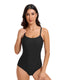 Athletic Crisscross Back One Piece Swimsuit