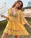 Floral Sheer Mesh Lace Beach Cover Up Dress
