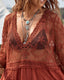 Floral Sheer Mesh Lace Beach Cover Up Dress