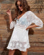 Floral Sheer Mesh Lace Beach Cover Up Dress