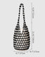 Handwoven Beaded Bucket Tote Bag