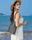 Handwoven Beaded Bucket Tote Bag