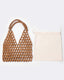 Handwoven Maple Wood Beaded Tote Bag