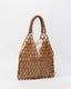 Handwoven Maple Wood Beaded Tote Bag