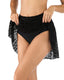 High Waist Tummy Control Lace Swim Skirt