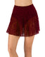 High Waist Tummy Control Lace Swim Skirt