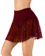 High Waist Tummy Control Lace Swim Skirt