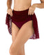 High Waist Tummy Control Lace Swim Skirt