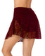 High Waist Tummy Control Lace Swim Skirt