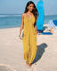 SLIM® Plunge Halter Pleated Jumpsuit