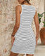 Striped Ribbed Tank Mini Dress