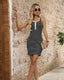 Striped Ribbed Tank Mini Dress