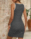 Striped Ribbed Tank Mini Dress